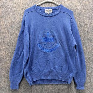 La Mode Sweater Women Large Blue Pullover Sweatshirt PGA National Vtg USA